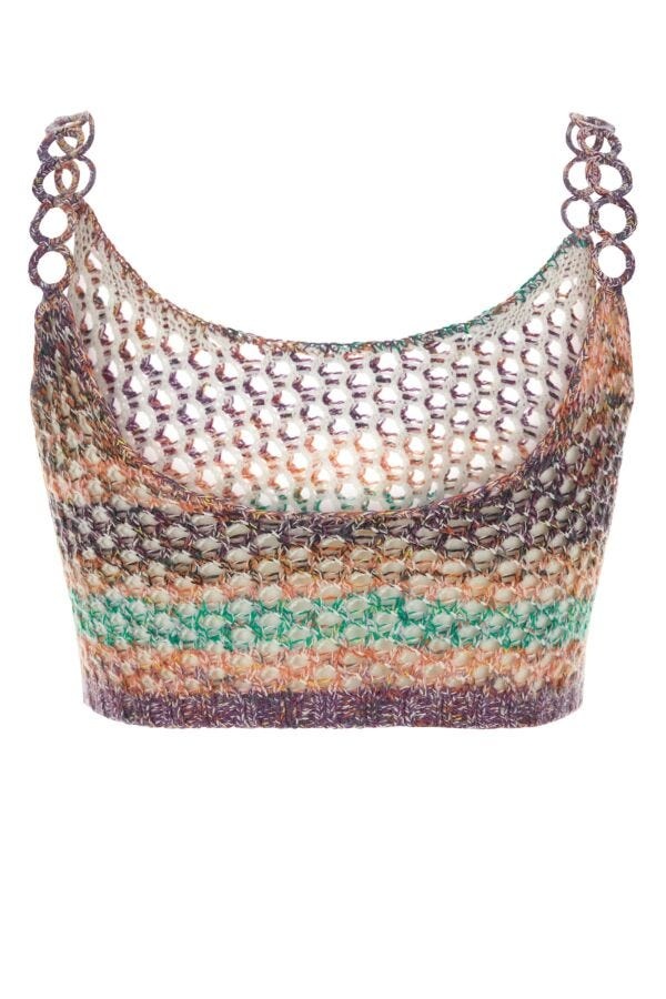 Chloe Woman Multicolor Crochet Top - 2