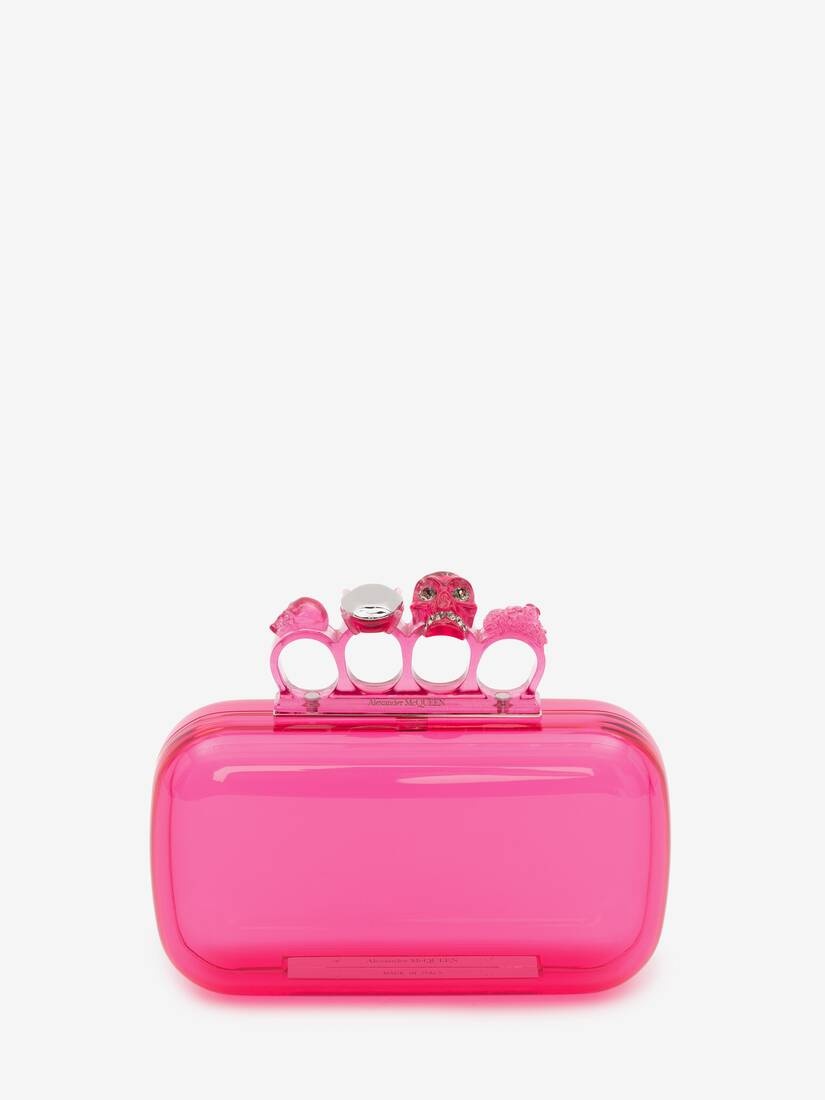 Skull Four-ring Clutch in Pink - 1