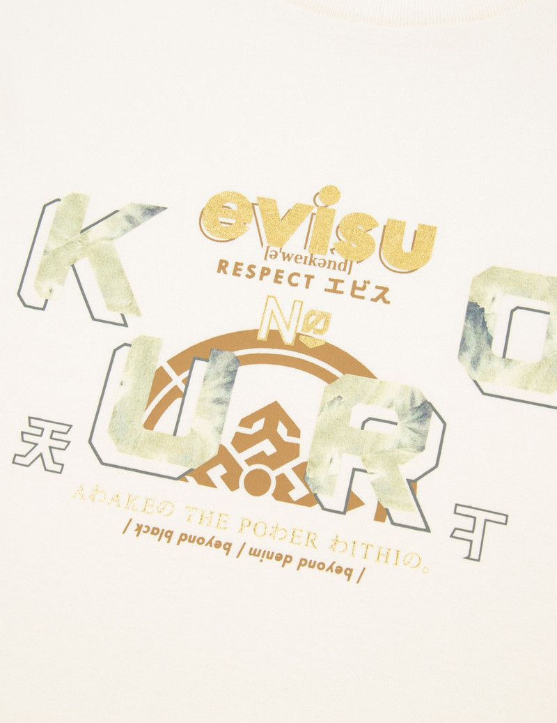 Logo and Kamon Foil Print T-shirt 10