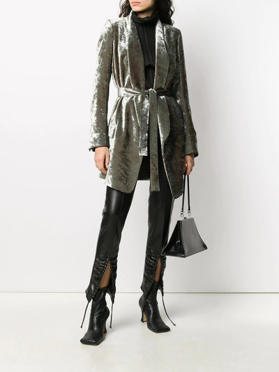 Ann Demeulemeester velvet longline blazer  outlook