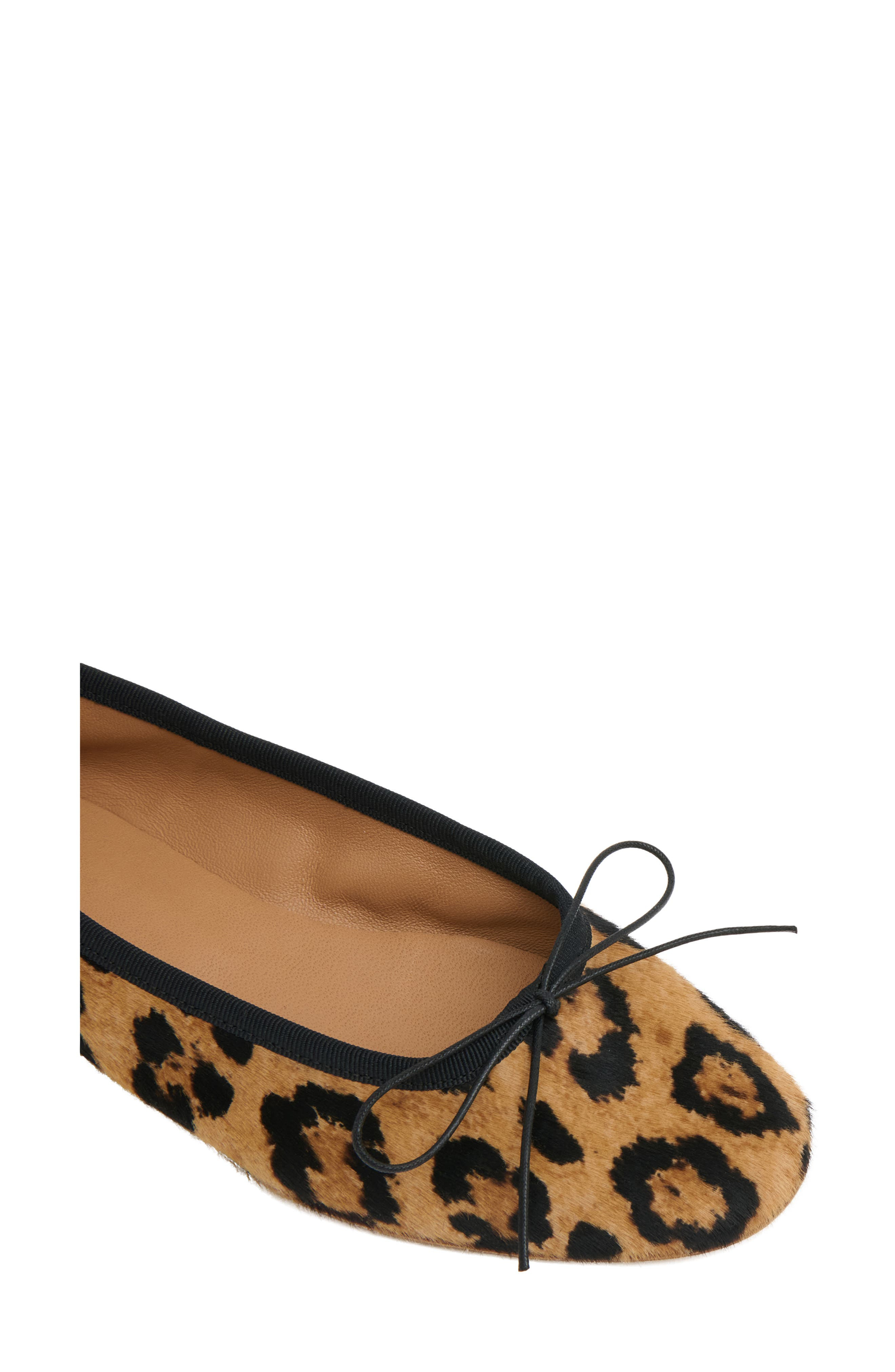 Mansur Gavriel Dance Genuine Calf Hair Ballet Flat in Leopard/Black at Nordstrom - 4