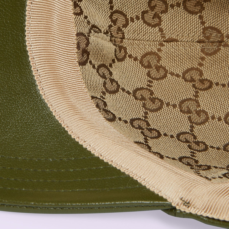 Leather baseball hat with Double G 4