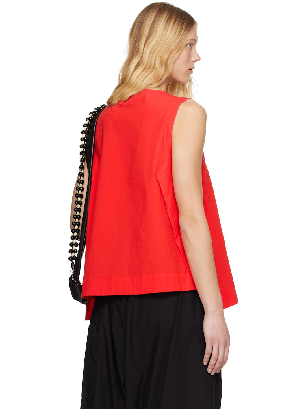 Red 'The Basketmaker' Tank Top - 3