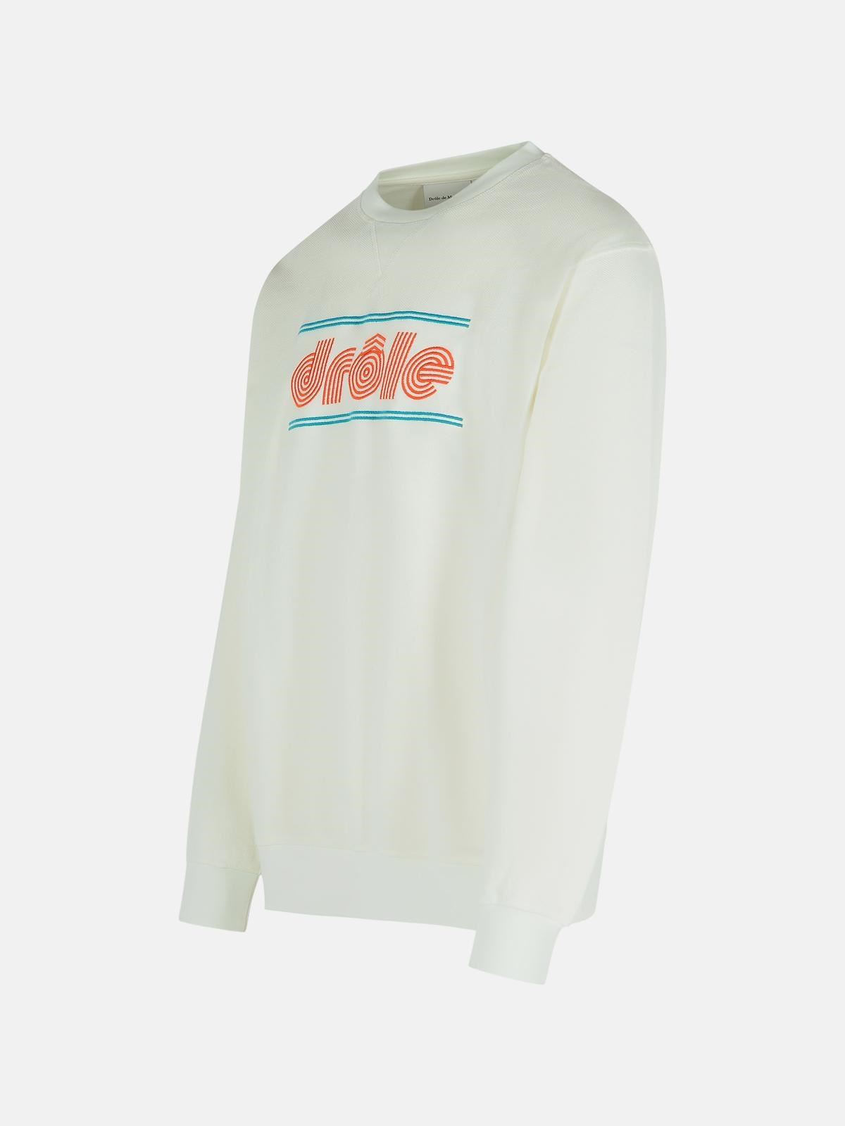 'TENNIS' WHITE COTTON SWEATSHIRT - 2