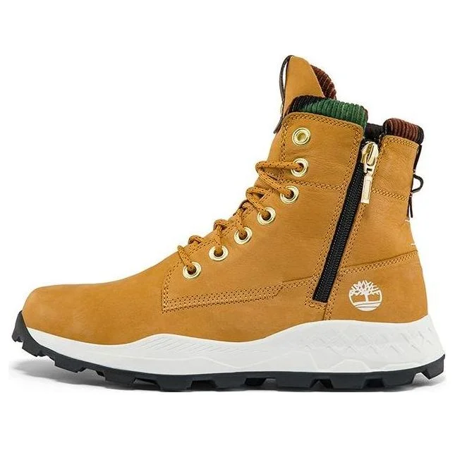 Timberland Brooklyn Side Zip Sneaker Wide Fit Boot 'Wheat Nubuck with Camouflage' A2JRZW - 1