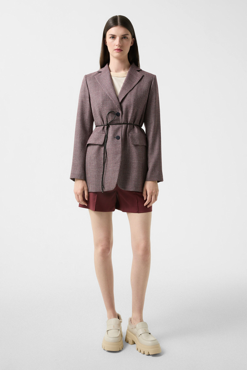 BOGNER Blazer Amande in Wine red/navy blue outlook