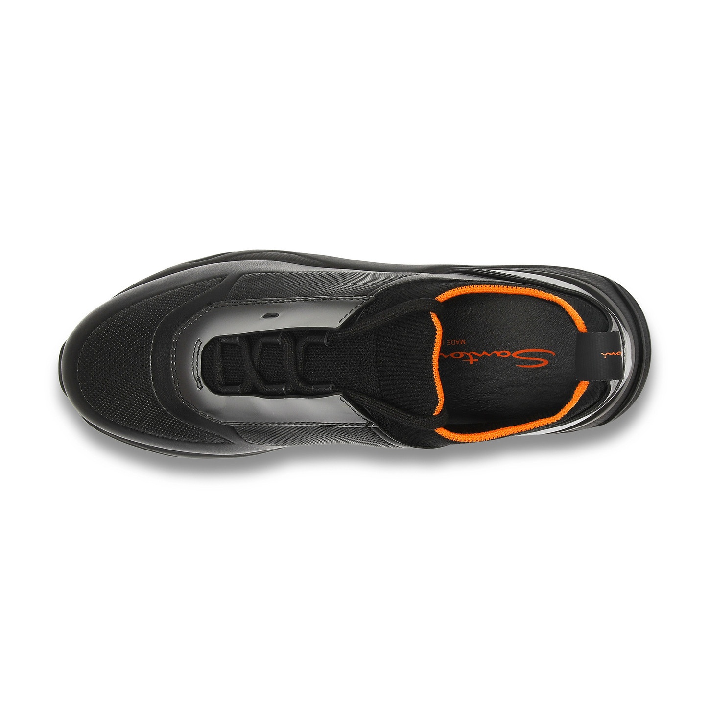 Men's black leather sneaker - 4