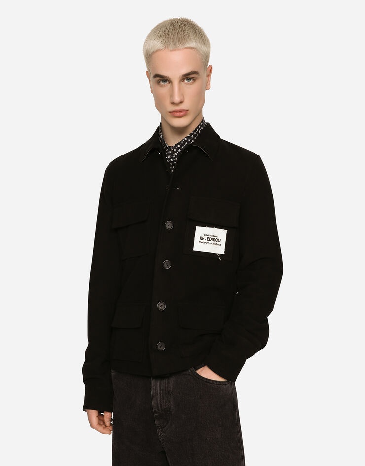 Sporty stretch fustian shirt with multiple pockets - 4