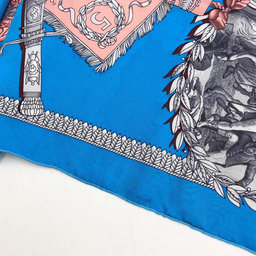 Hermes Aqua Blue Silk Scarf - 5