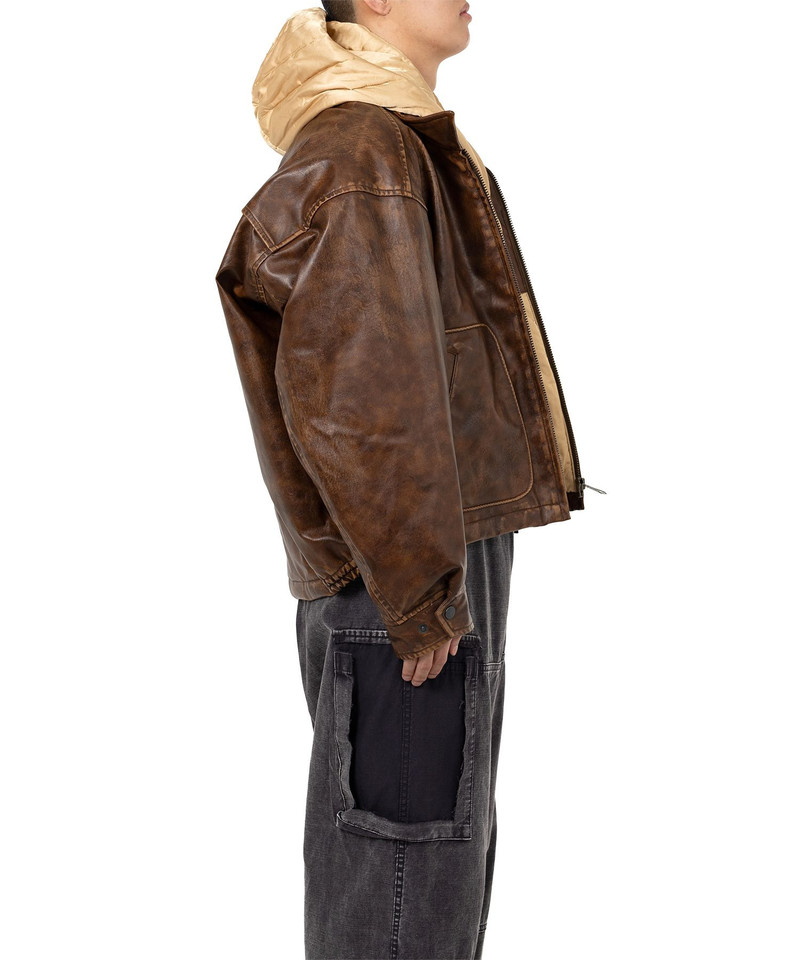 Extended Placket Hood Coated Jacket 13
