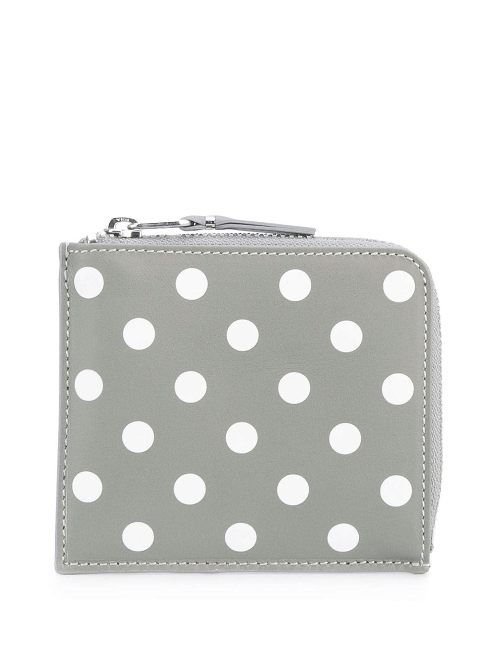 Dots Printed L-Shape Zip - 1