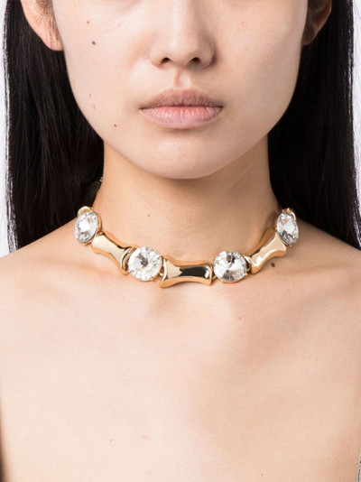 AREA Bone Choker crystal-embellished necklace outlook