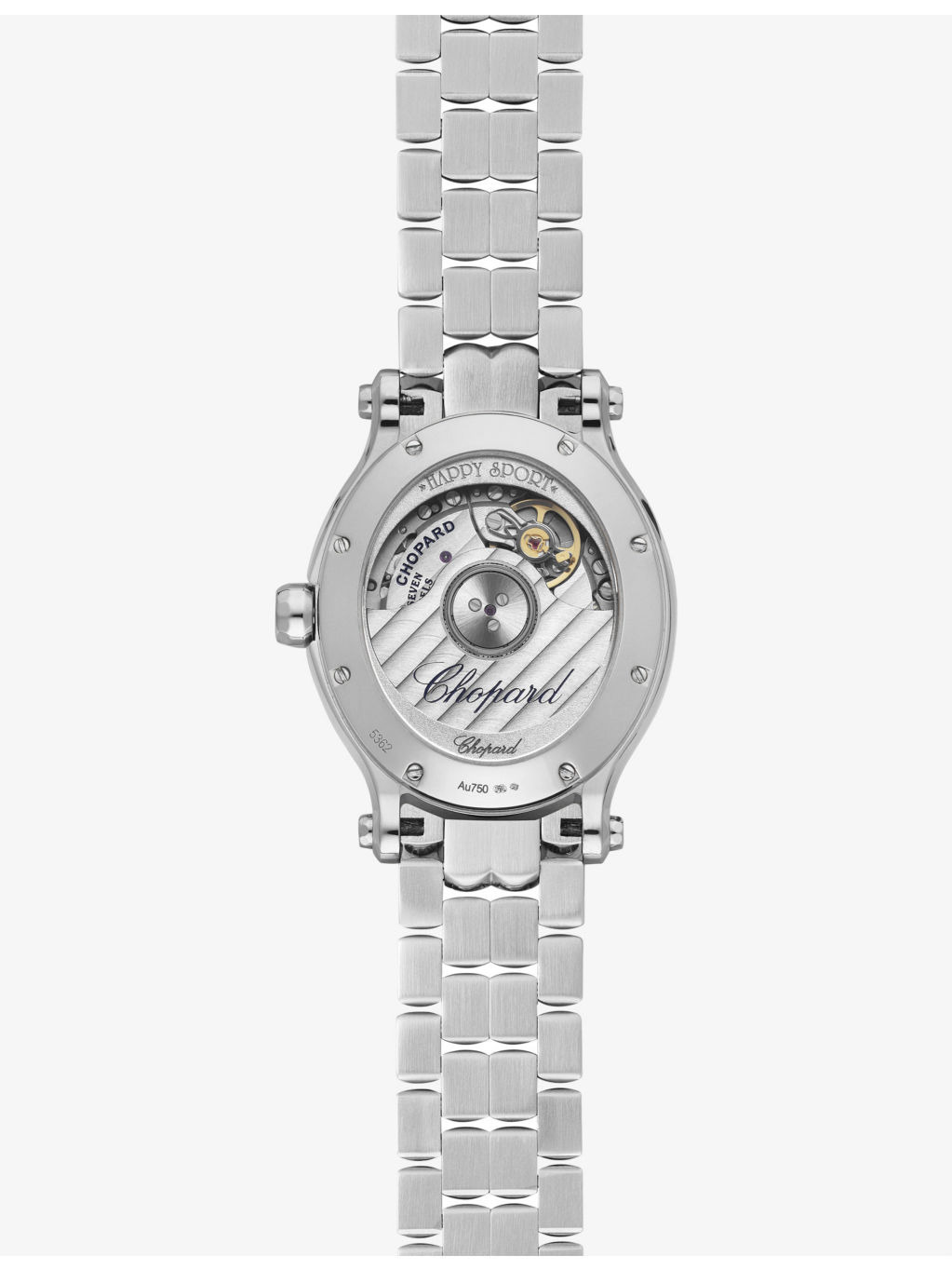 278602-3004 Happy Sport Oval stainless steel and diamond watch - 3