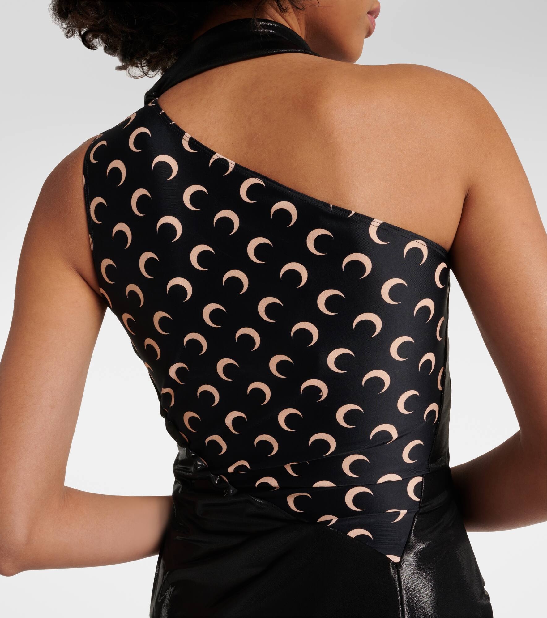 Regenerated Moon draped jersey midi dress - 6
