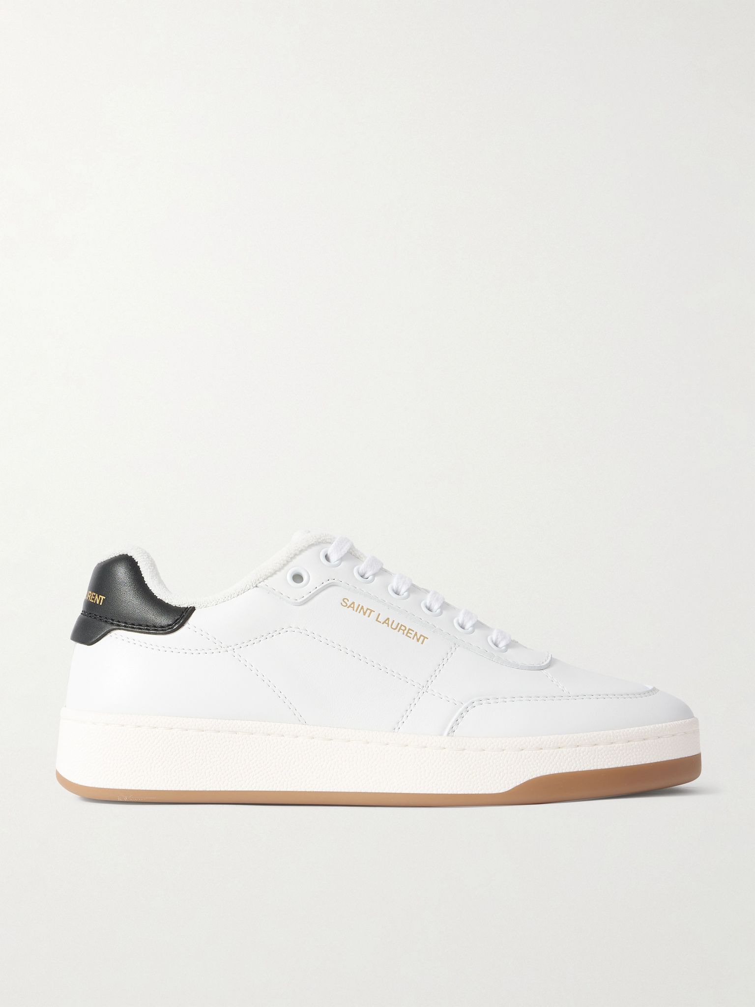 SL/61 logo-print leather sneakers White - 1