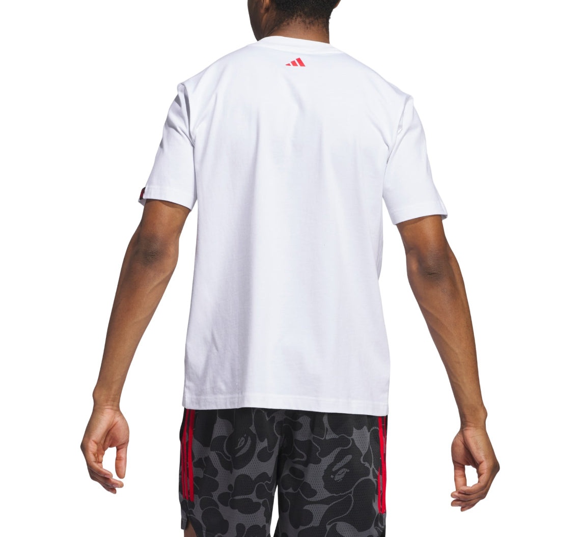 adidas x BAPE Dame 9 Graphic T-shirt 'White' JF1155 - 3