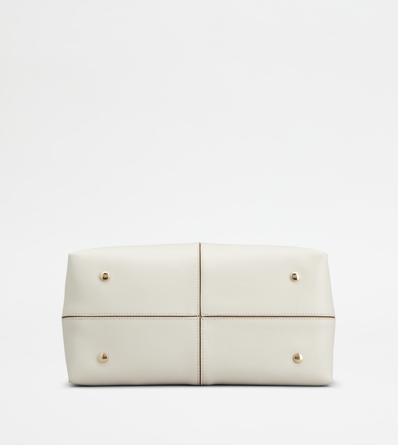 TOD'S DI BAG FOLIO IN LEATHER SMALL - OFF WHITE 4