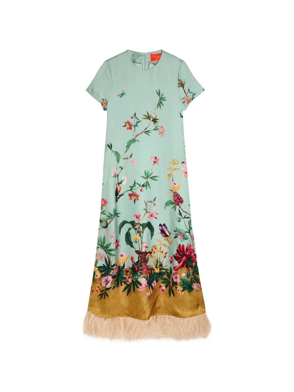 floral-print fringed maxi dress - 1