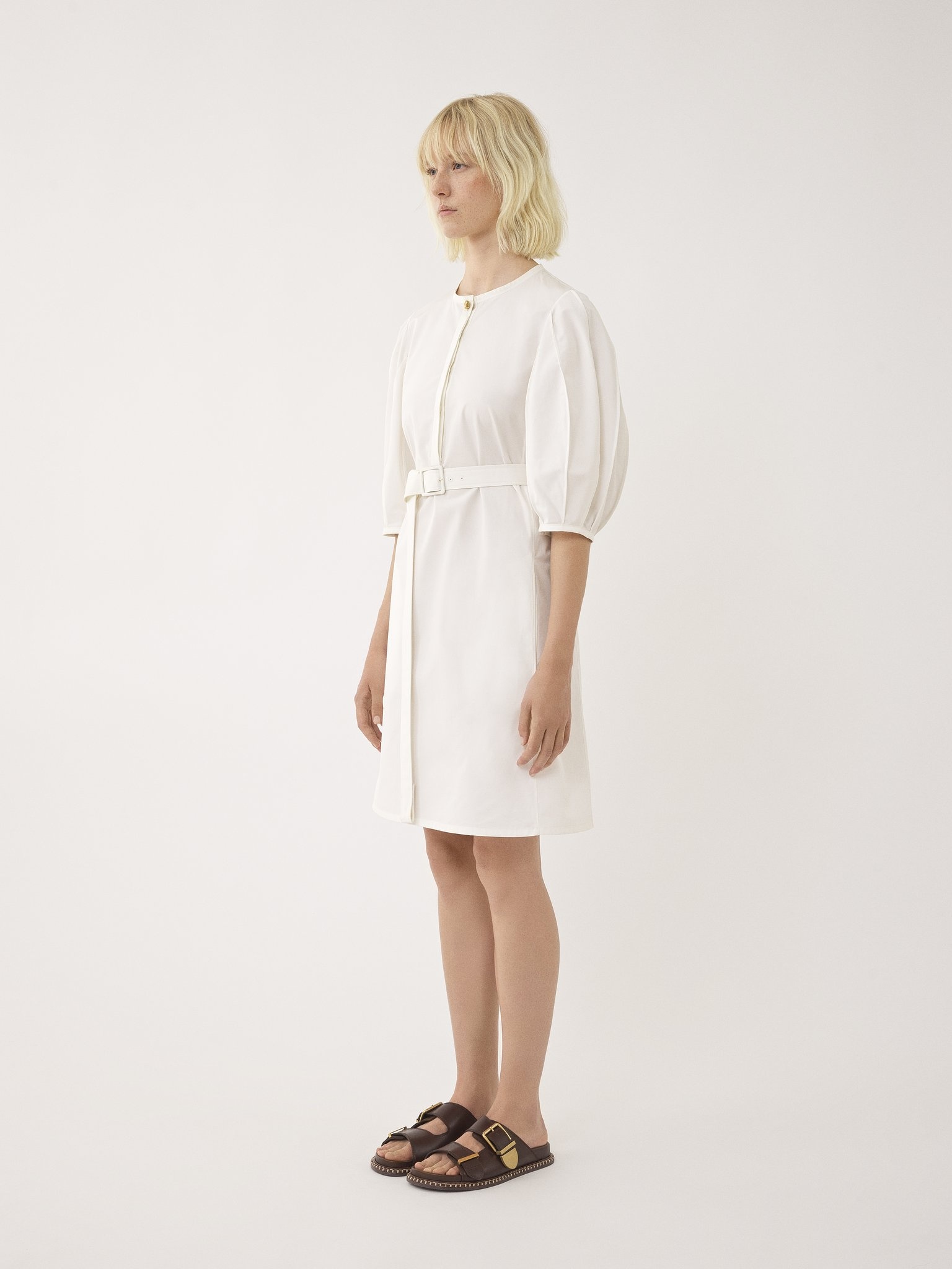 BELTED SHIRT DRESS - 4
