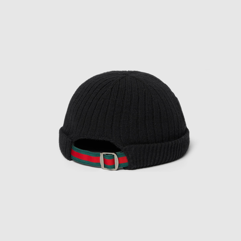 Rib knit wool hat 5