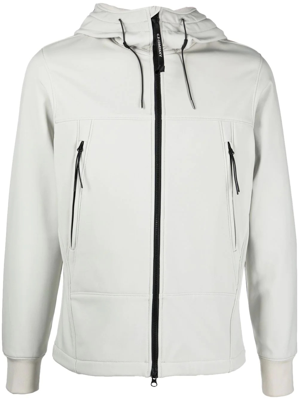 zipped-up hooded jacket - 1