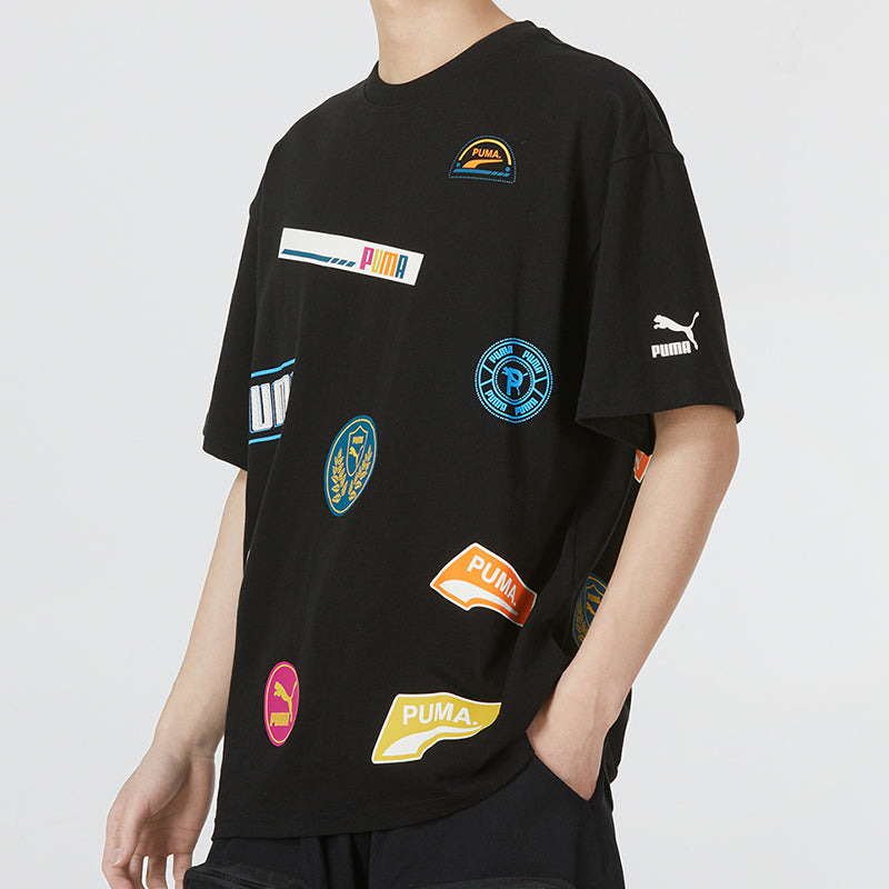 PUMA Mix Badge Logo Tee 'Black' 537795-01 - 5