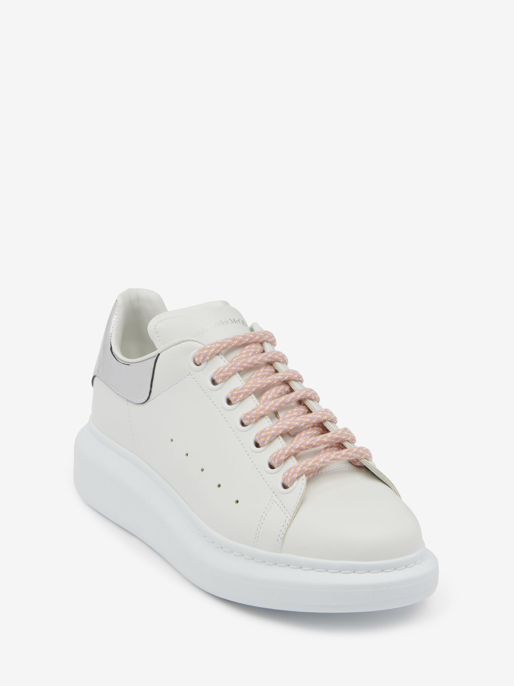 Women's Oversized Sneaker in White/silver - 5