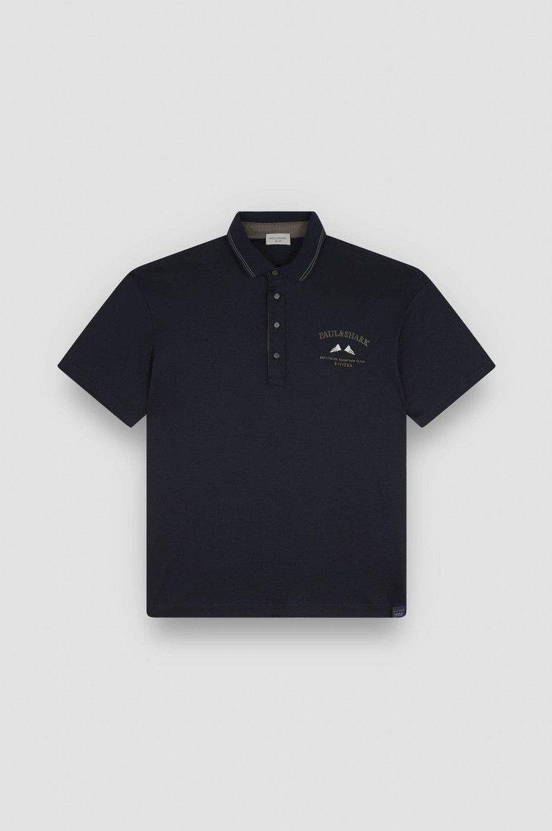 X-SOFT INTERLOCK COTTON POLO SHIRT WITH EMBROIDERY 1