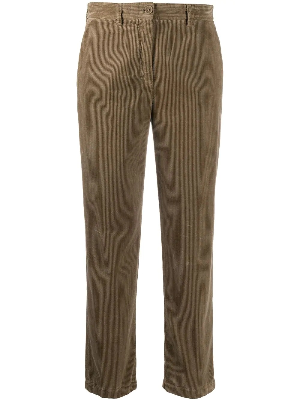 cropped corduory trousers - 1