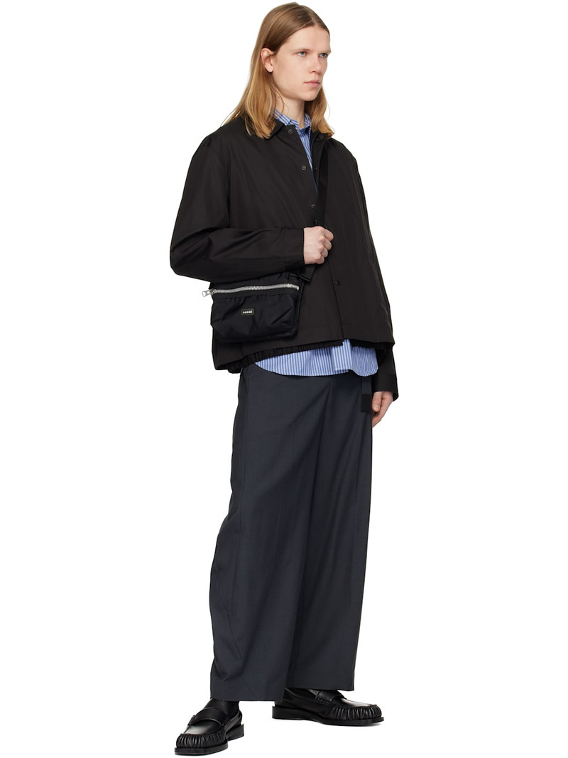 sacai Black Poplin Jacket outlook