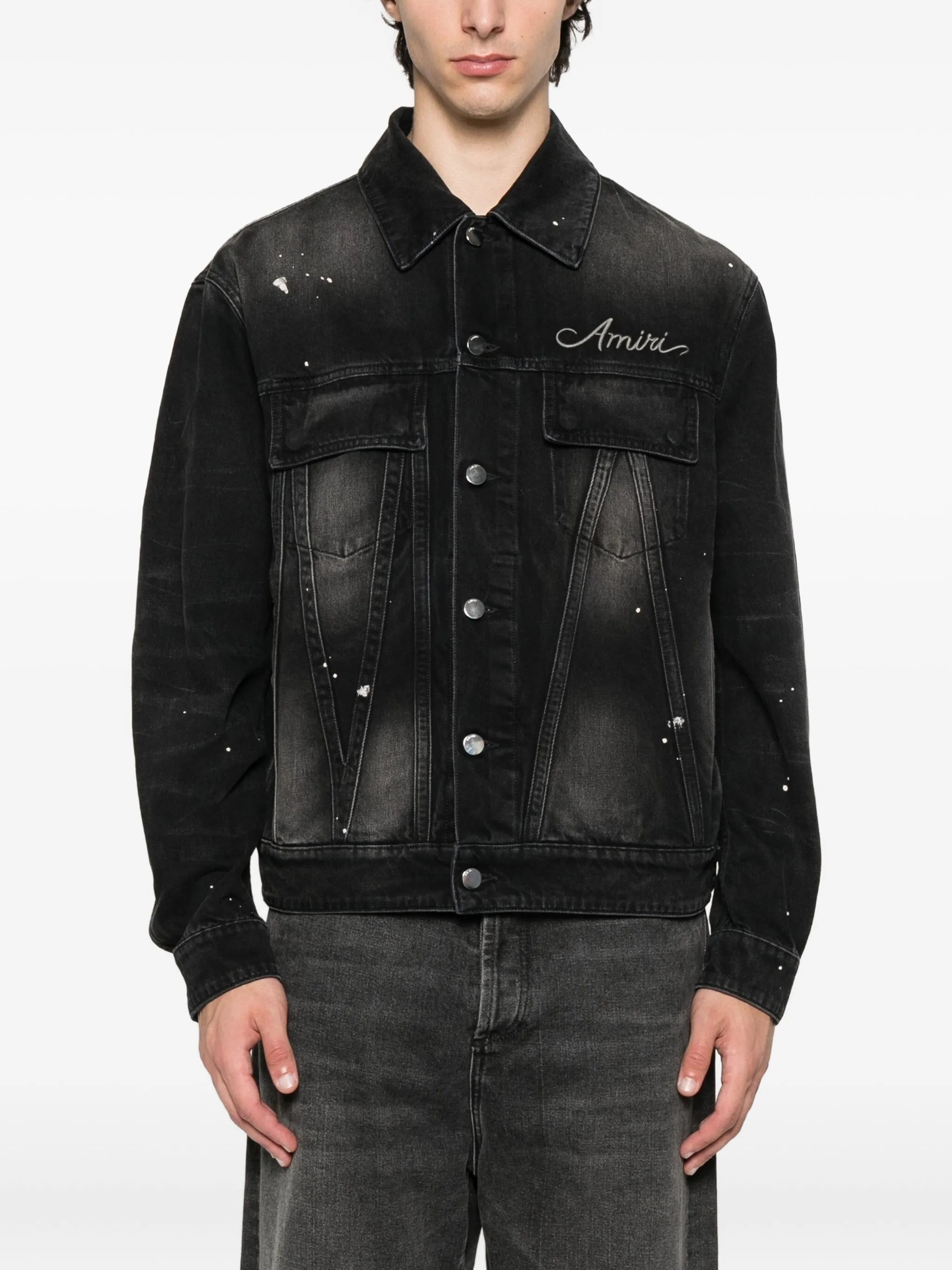 Amiri Paint-splatter Denim Jacket - 2