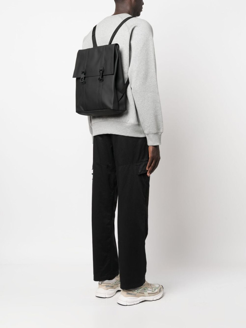 RAINS MSN logo-debossed backpack outlook