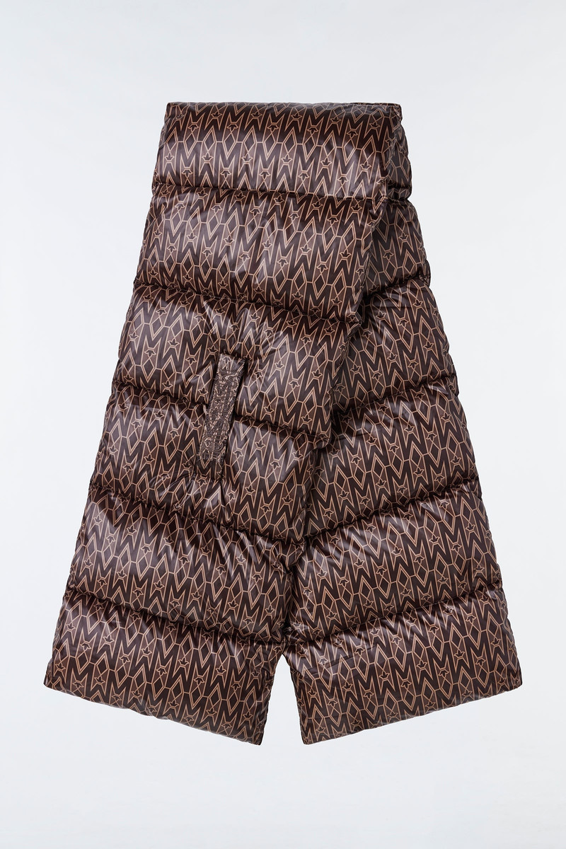 RIVER Recycled light down monogram scarf 1