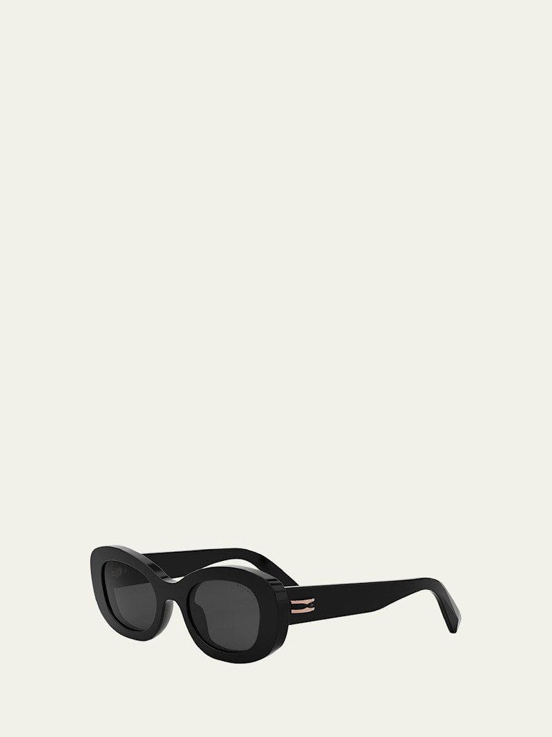 BVLGARI B.ZERO1 Oval Acetate and Nylon Sunglasses outlook