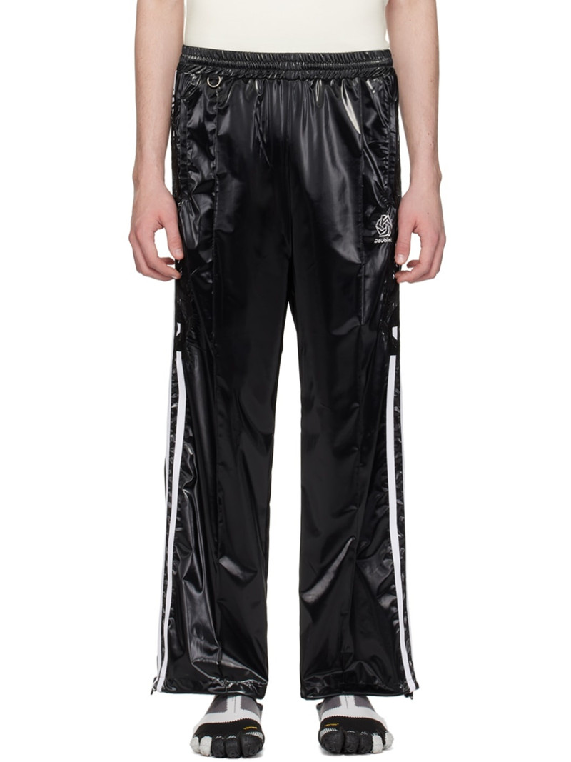 Black Embroidered Track Pants 1