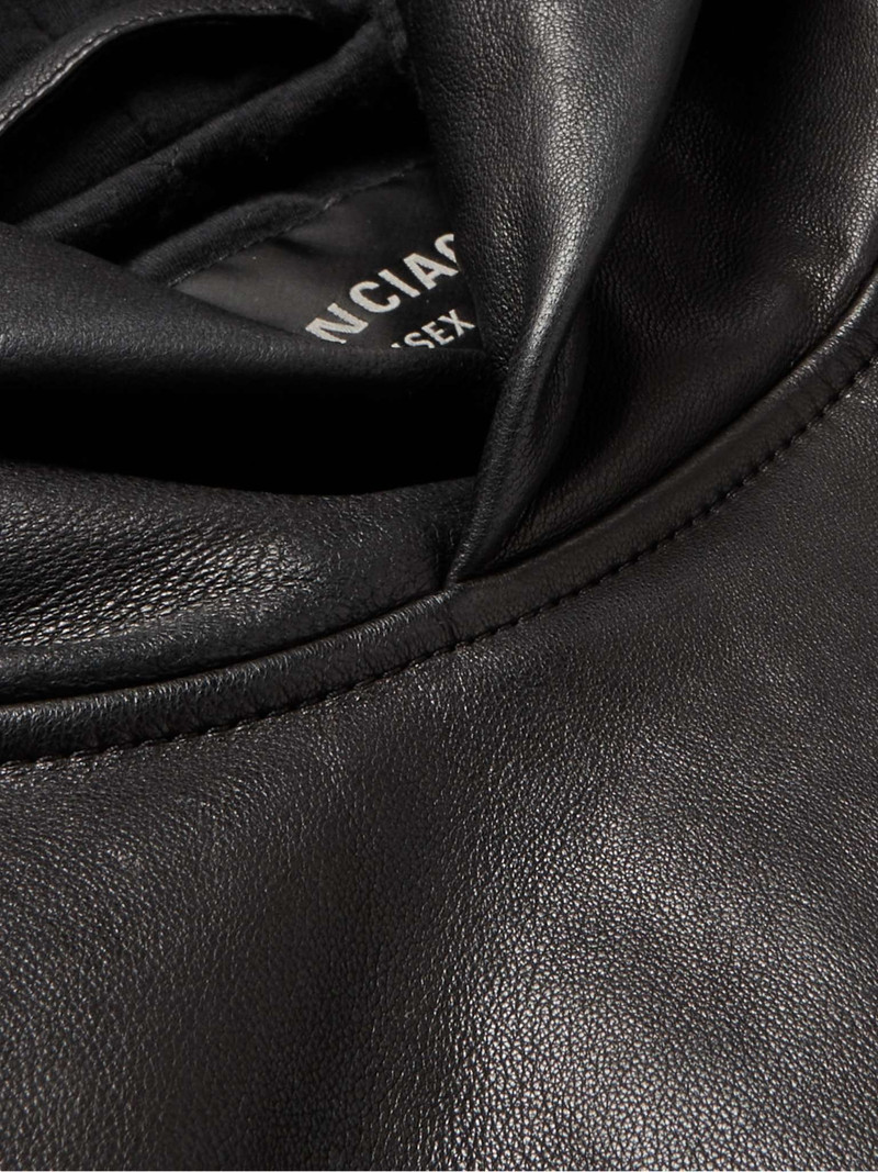 Oversized Full-Grain Leather Hoodie 6