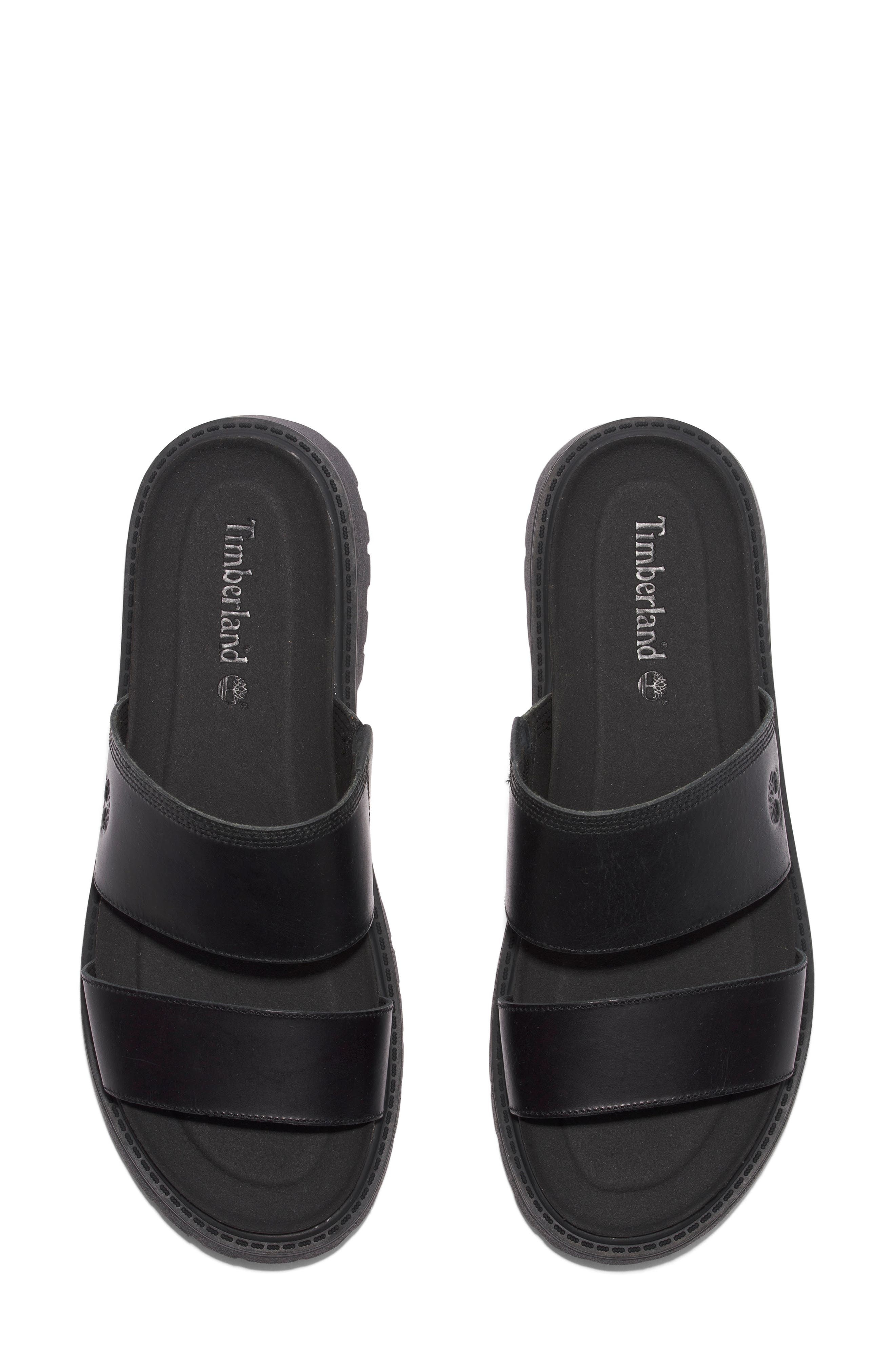 Timberland Clairemont Way Slide Sandal in Black Full Grain at Nordstrom - 3