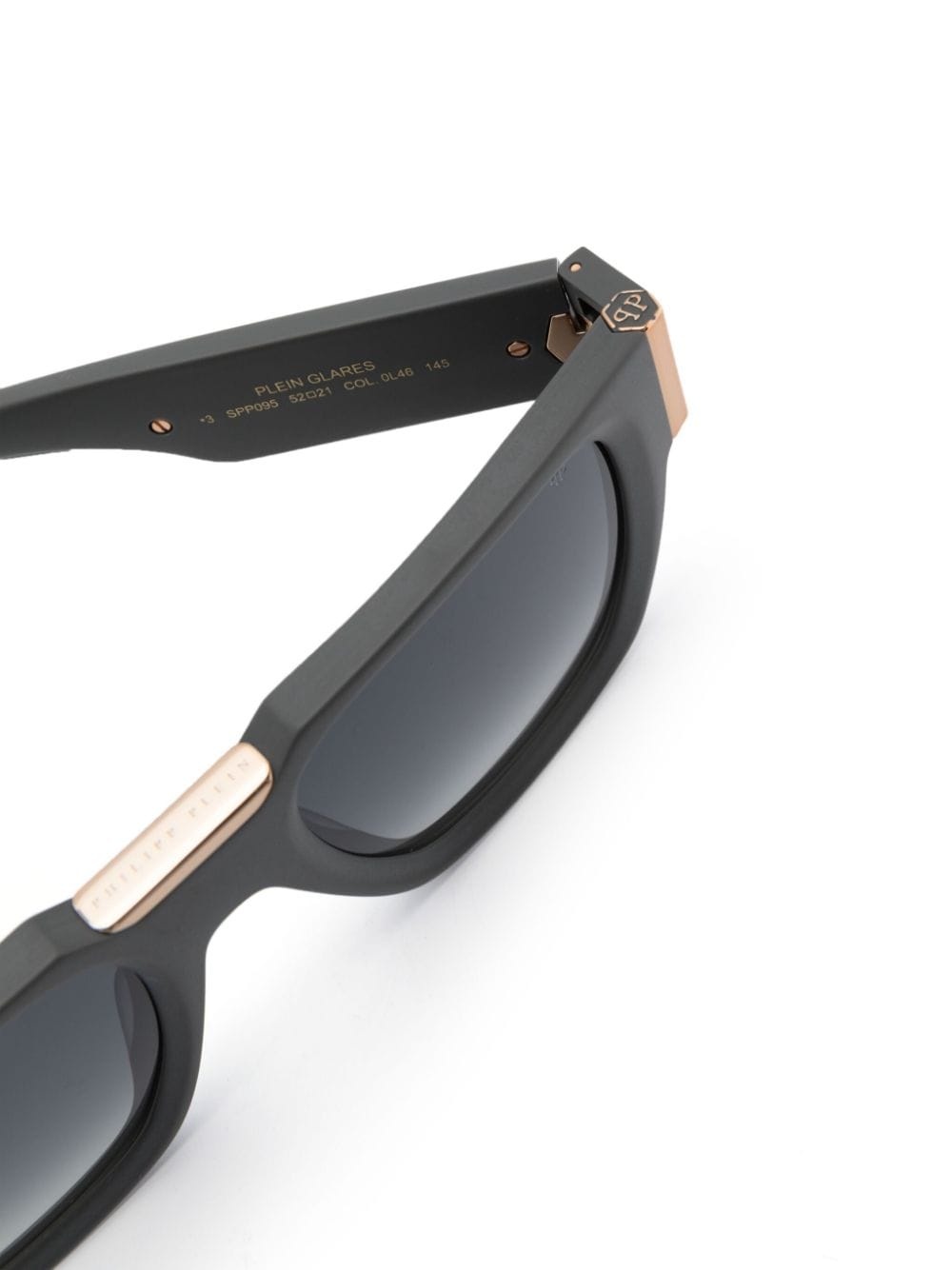 logo-plaque square-frame sunglasses - 3