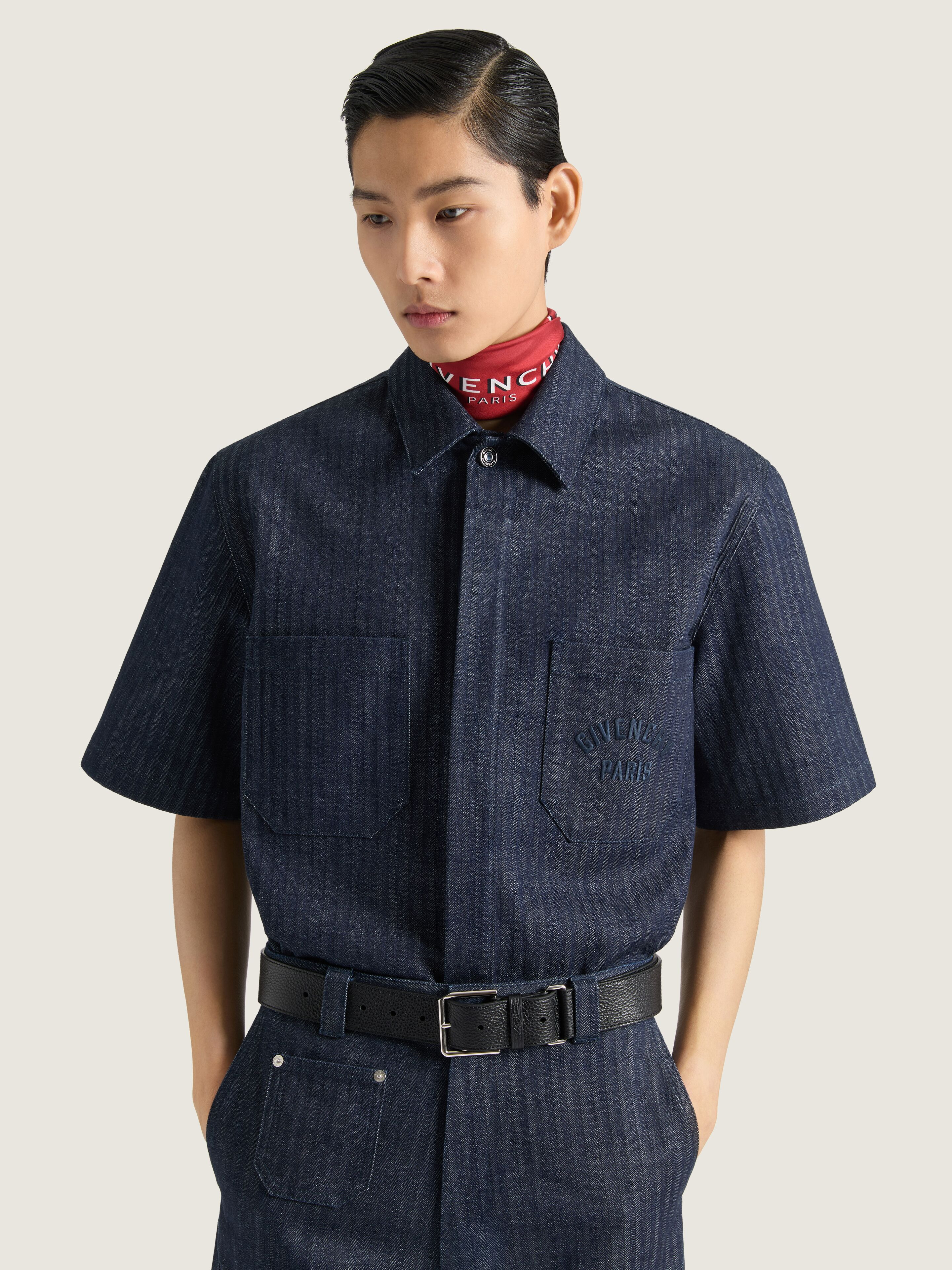 SHIRT IN HERRINGBONE DENIM - 5