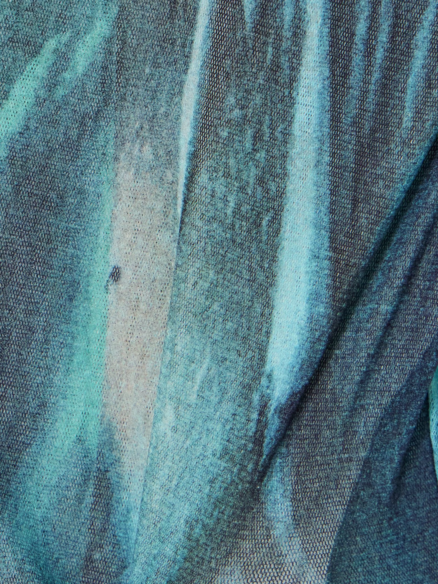 Printed tulle tank Blue - 4
