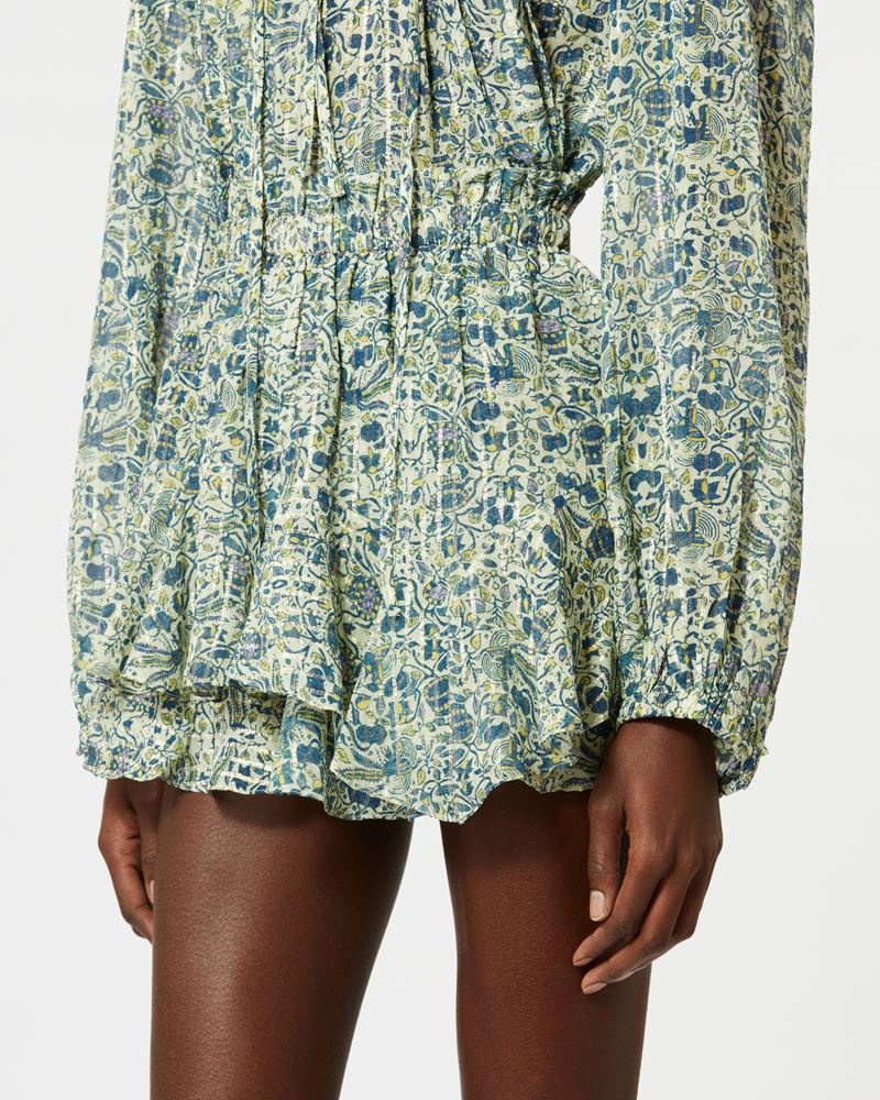 ABORELI PRINTED SILK SHORTS - 3