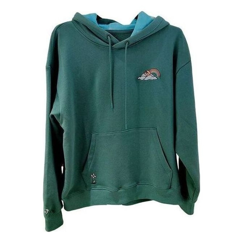 Converse Rainbow Cloud Graphic Pullover Hoodie 'Green' 10025518-A02 - 1