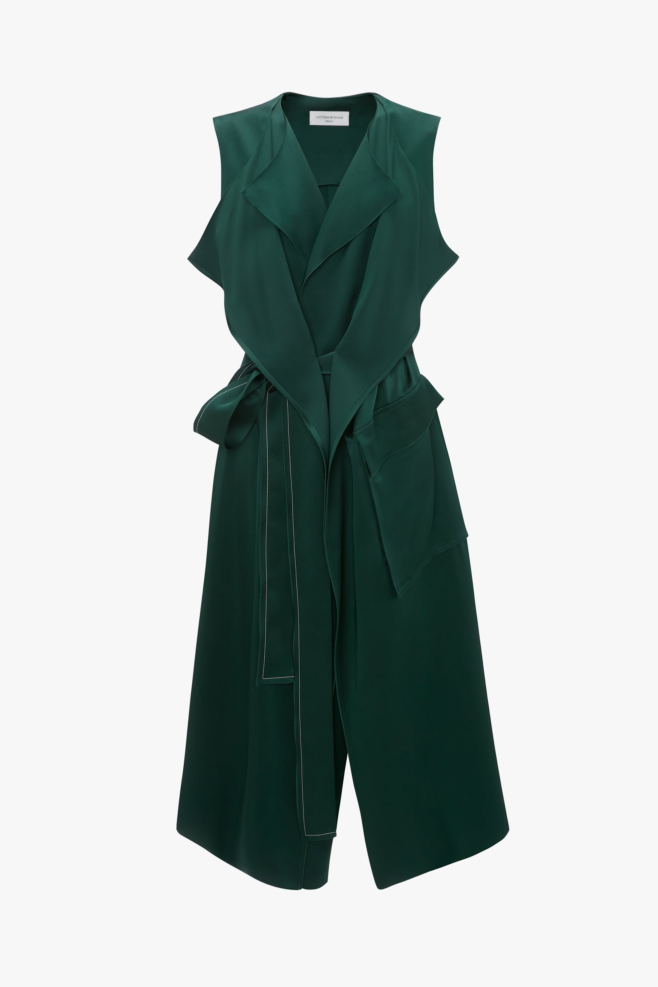Victoria Beckham Trench Dress in Bottle Green | REVERSIBLE