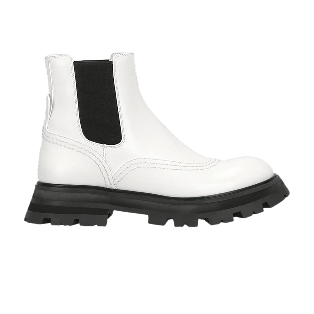 Alexander McQueen Wmns Wander Chelsea Boot 'White Black' - 1