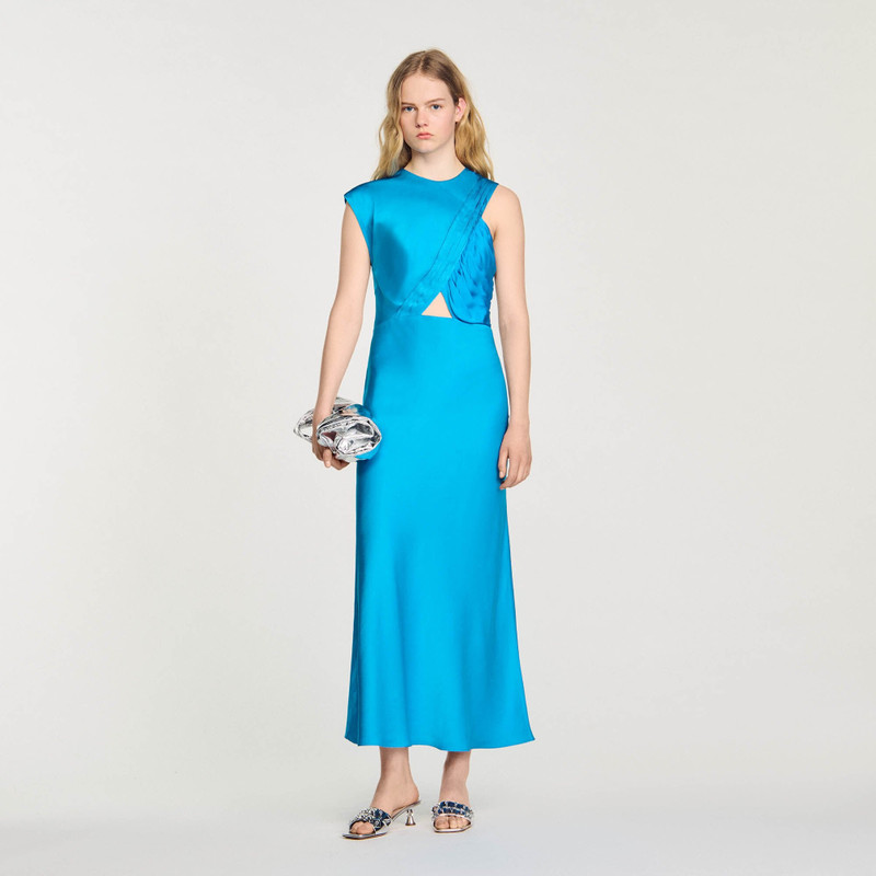 Sandro DRAPED MAXI DRESS outlook