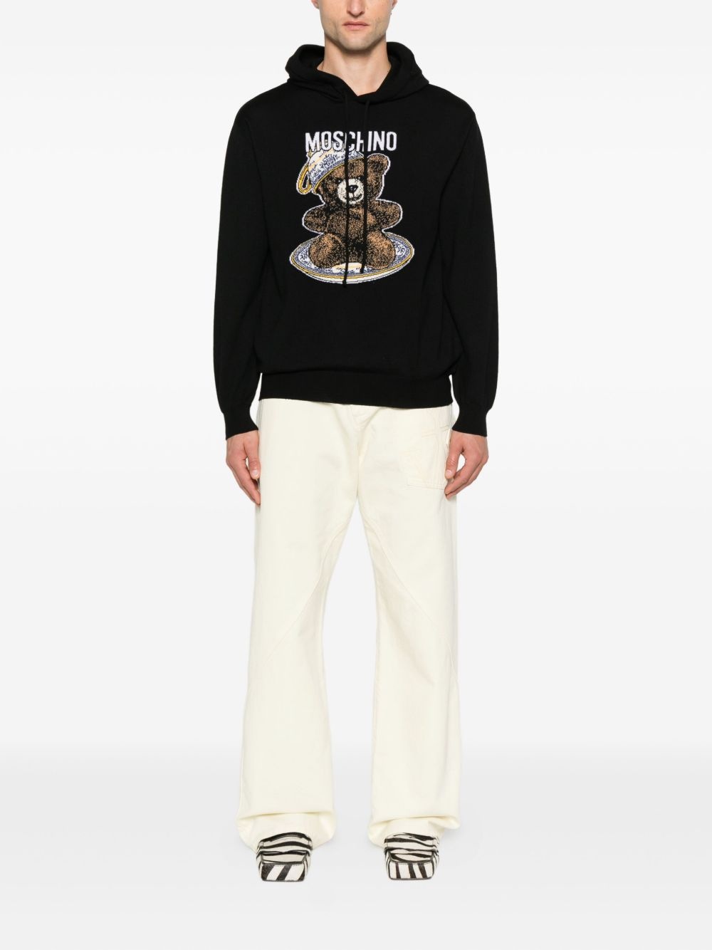 Teddy Bear-intarsia hoodie - 2