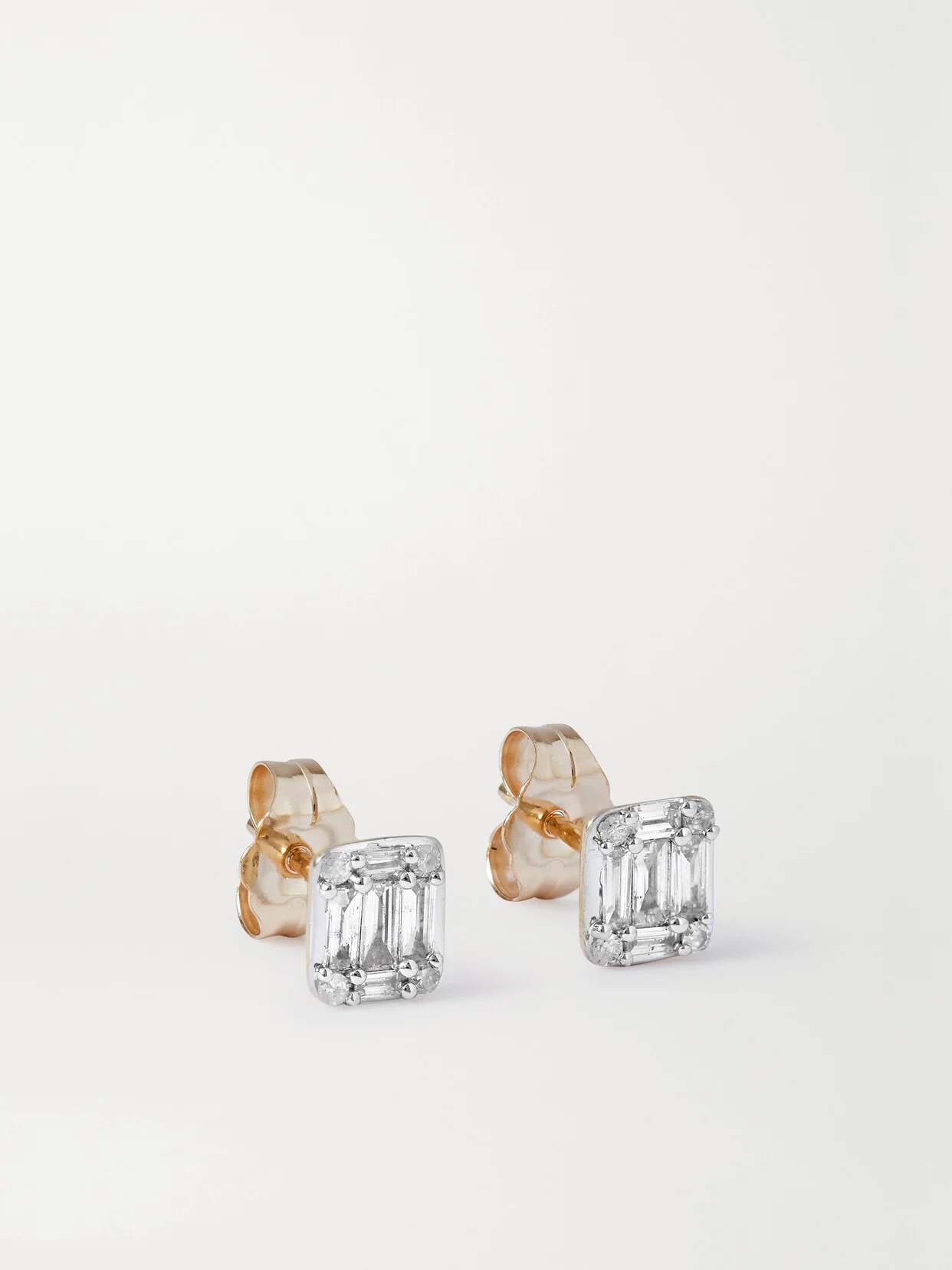 Shield Of Strength Gold Diamond Earrings - 1