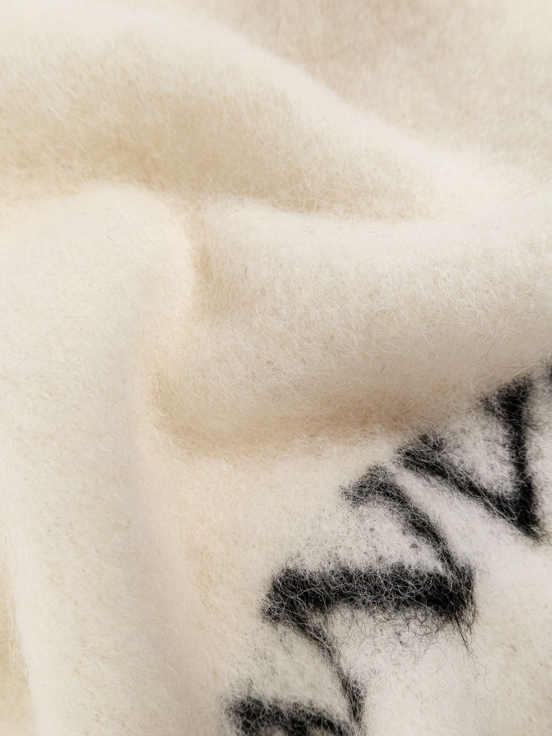 Lanvin logo-detail fringed scarf outlook