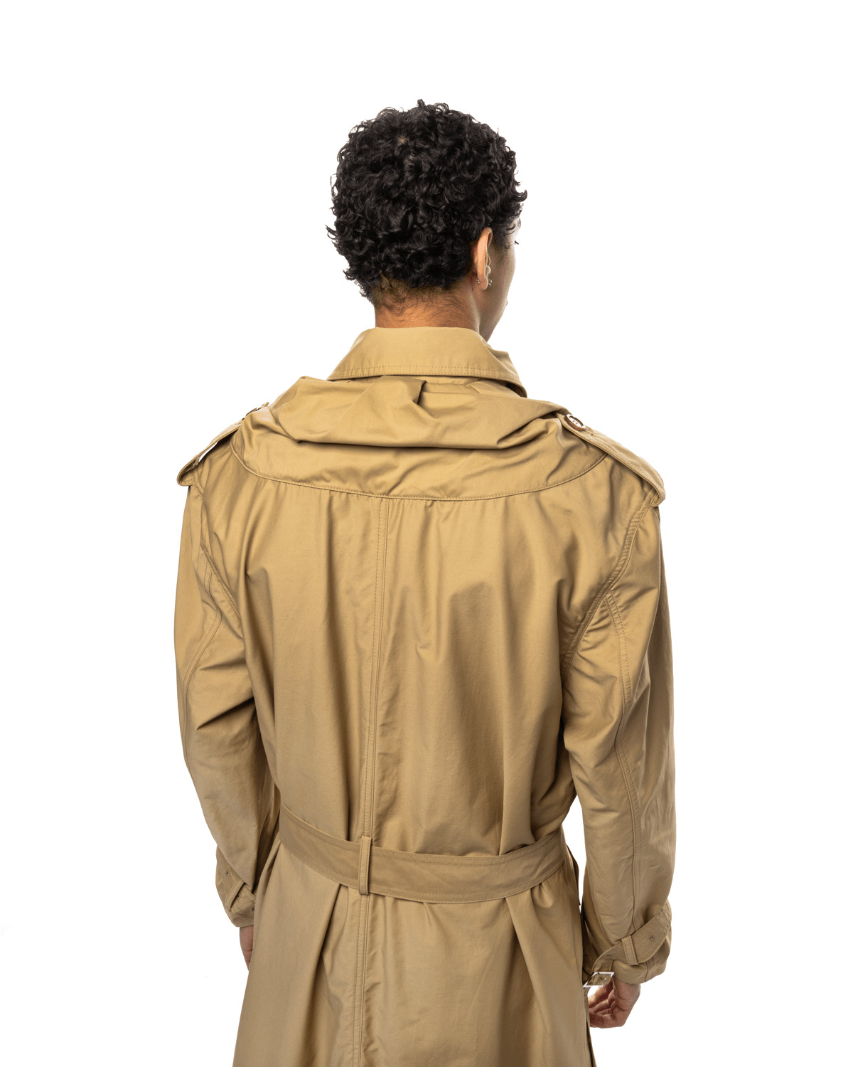 Corset Trench Coat Beige - 5