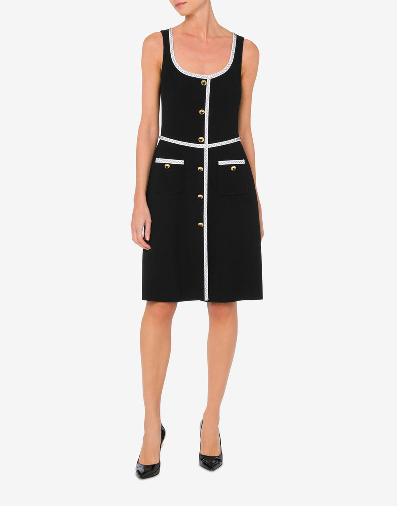 Moschino GOLD HEART BUTTONS DRESS outlook